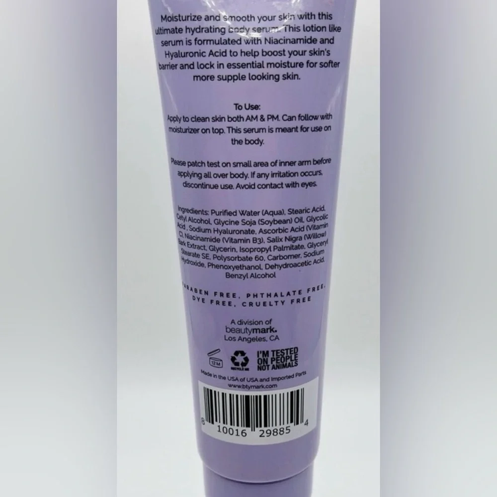 Lacuna Hydrating Soft & Supple Body Serum w/ Niacinamide & Hyaluronic Acid.